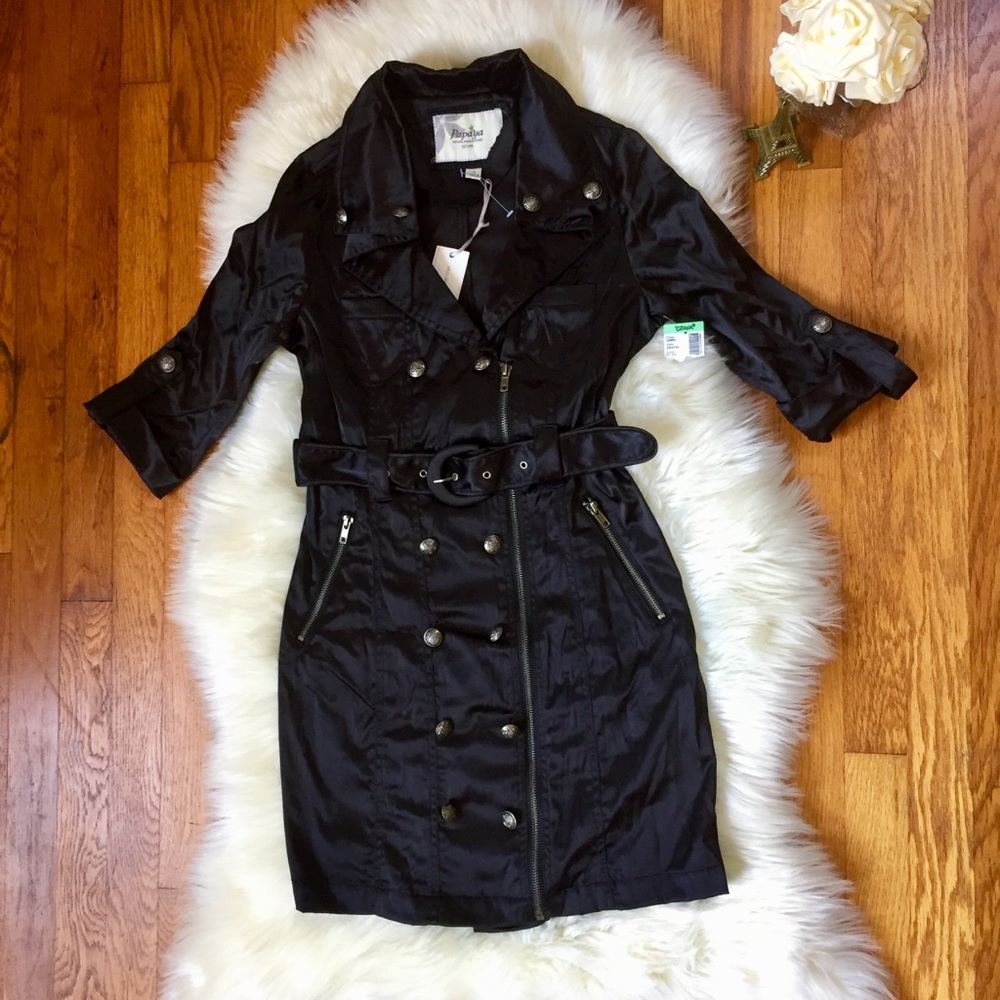 NWT- Papaya Black Mini Dress Sz: S